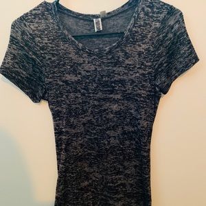 Black and gold short sleeved BKE top